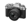 Fujifilm X-T50 Kamera mit 15-45mm Objektiv in Silber.